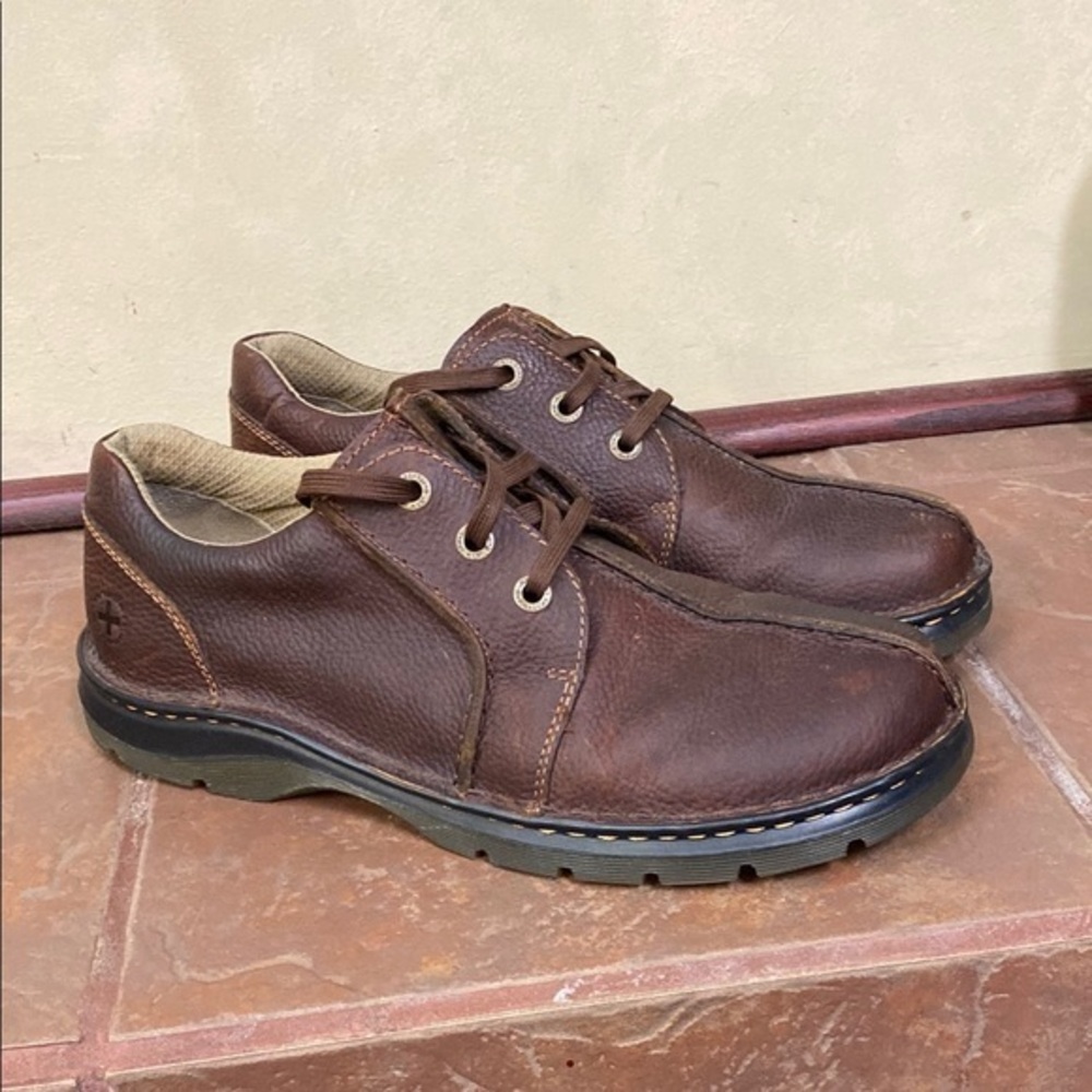 Dr Doc Martens Shoes Ripley Brown Leather Split Toe Oxford Mens 11